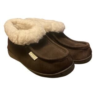 Great Northwest Clothing Co. Women's Size 8, Faux Fur Lined, Dark Brown Slippers